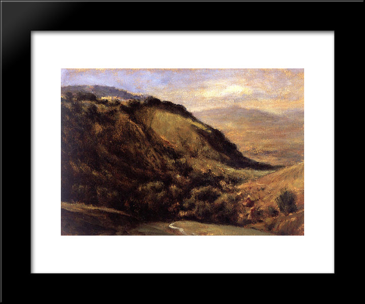 Valley In The Auvergne 20x24 Black Modern Wood Framed Art Print Poster by Rousseau, Theodore