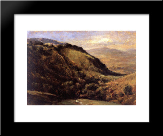 Valley In The Auvergne 20x24 Black Modern Wood Framed Art Print Poster by Rousseau, Theodore