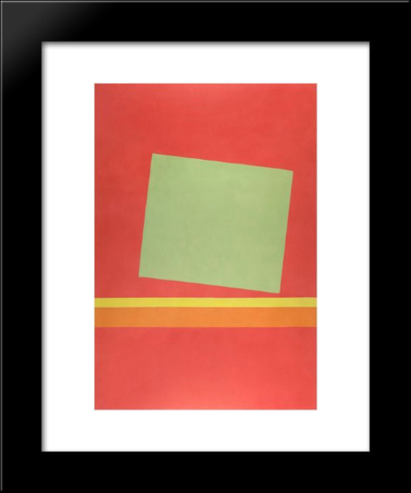 Homage To Milton Avery - Sun - Box Iii 20x24 Black Modern Wood Framed Art Print Poster by Stamos, Theodoros