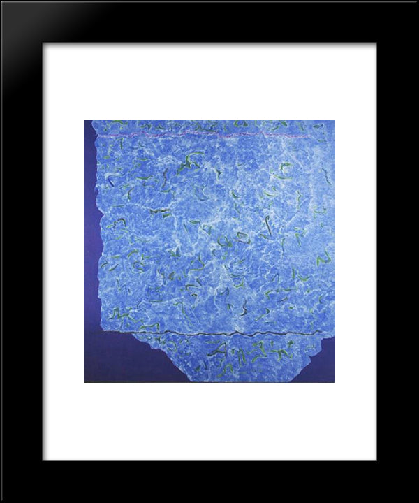 Infinity Field, Jerusalem Series, 3Rd Letter 20x24 Black Modern Wood Framed Art Print Poster by Stamos, Theodoros
