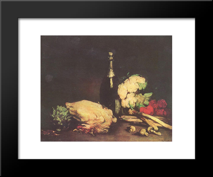 Stilleben 20x24 Black Modern Wood Framed Art Print Poster by Ribot, Theodule