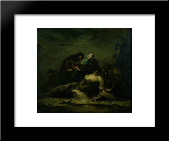 The Deposition From The Cross 20x24 Black Modern Wood Framed Art Print Poster by Ribot, Theodule