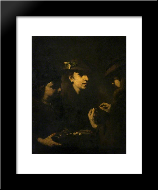 The Rosary 20x24 Black Modern Wood Framed Art Print Poster by Ribot, Theodule