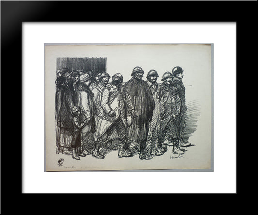 A Bientot Pour De Bon 20x24 Black Modern Wood Framed Art Print Poster by Steinlen, Theophile