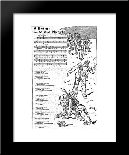 A Biribi 20x24 Black Modern Wood Framed Art Print Poster by Steinlen, Theophile