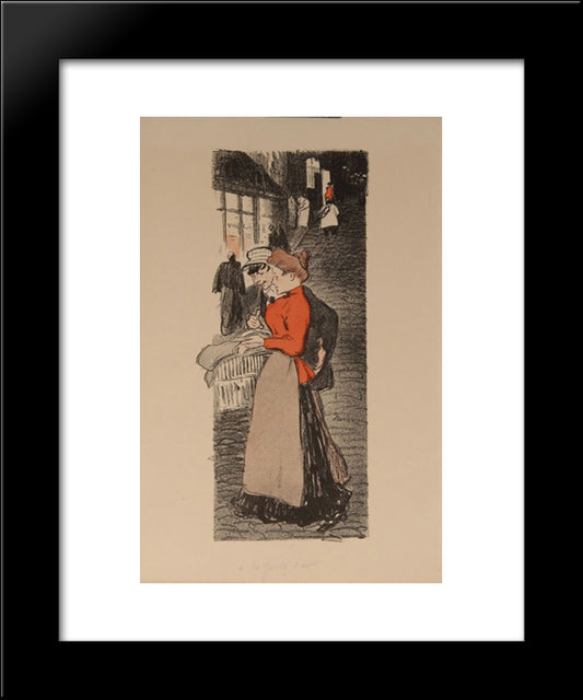 A La Goutt-D'Or 20x24 Black Modern Wood Framed Art Print Poster by Steinlen, Theophile