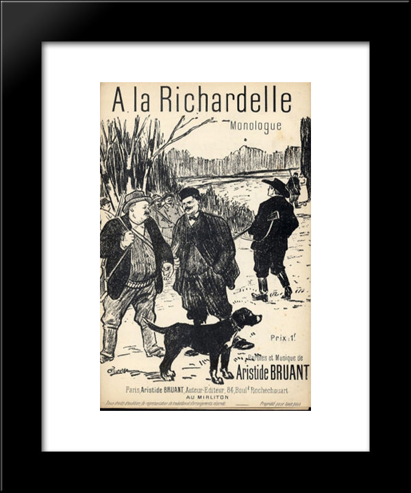 A La Richardelle 20x24 Black Modern Wood Framed Art Print Poster by Steinlen, Theophile