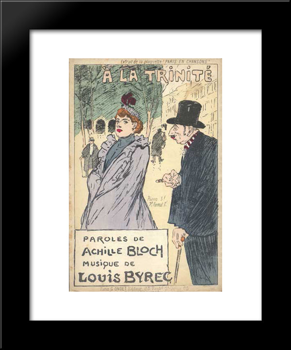 A La Trinite 20x24 Black Modern Wood Framed Art Print Poster by Steinlen, Theophile