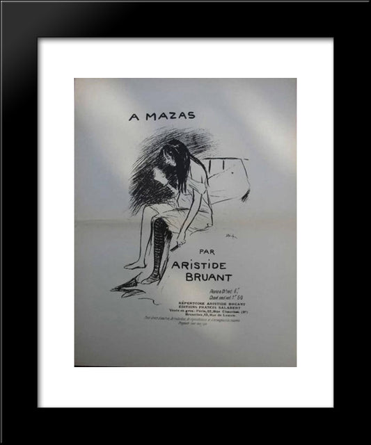 A Mazas 20x24 Black Modern Wood Framed Art Print Poster by Steinlen, Theophile