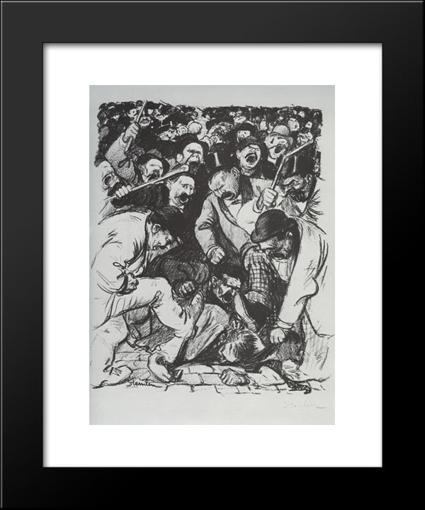 Arguments Frappants 20x24 Black Modern Wood Framed Art Print Poster by Steinlen, Theophile