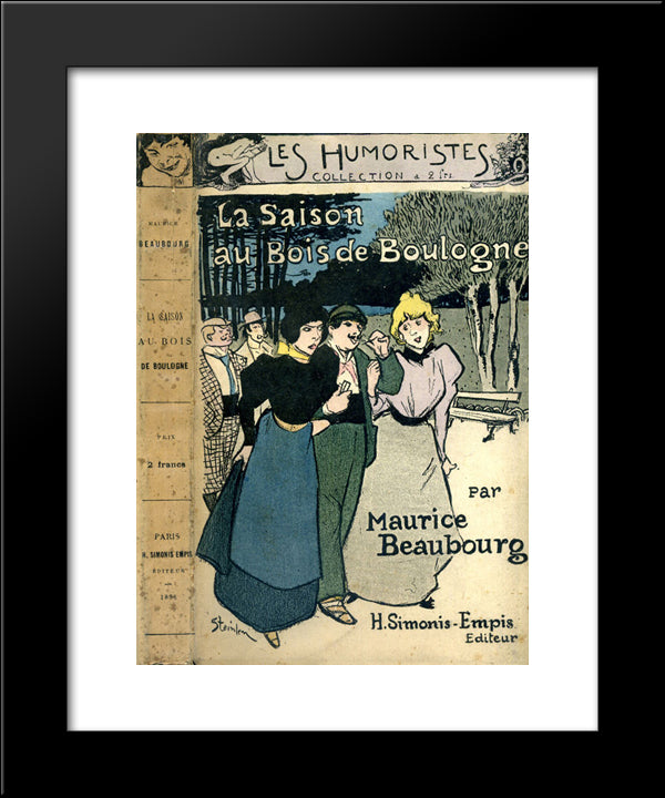 Au Bois De Boulogne Par Maurice Beaubourg 20x24 Black Modern Wood Framed Art Print Poster by Steinlen, Theophile