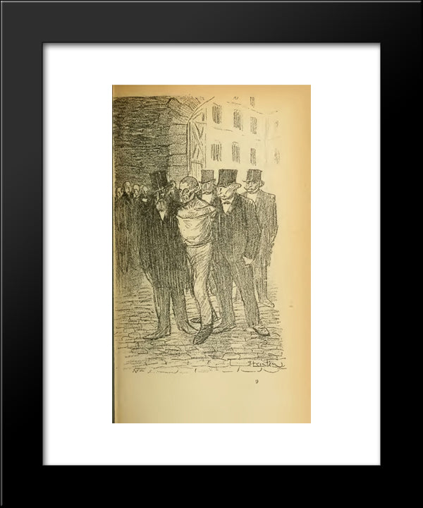 Aubade Rouge 20x24 Black Modern Wood Framed Art Print Poster by Steinlen, Theophile