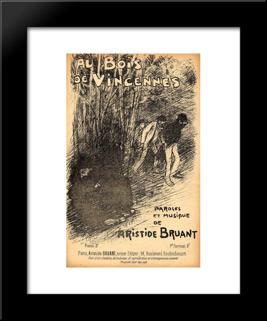 Aux Bois De Vincennes 20x24 Black Modern Wood Framed Art Print Poster by Steinlen, Theophile