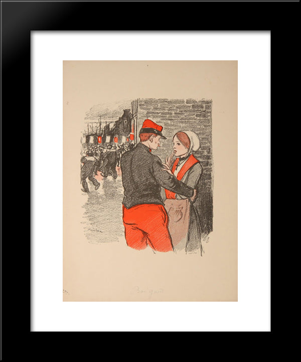 Bon Gout 20x24 Black Modern Wood Framed Art Print Poster by Steinlen, Theophile