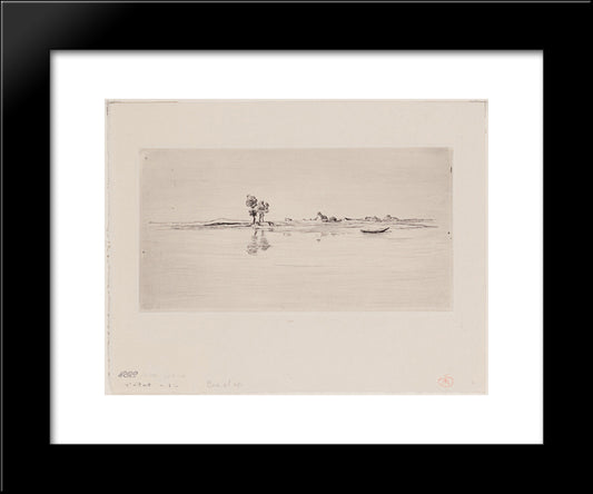 Bords De L'Oise Preliminary State 20x24 Black Modern Wood Framed Art Print Poster by Steinlen, Theophile