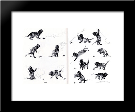 Cat It Burns 20x24 Black Modern Wood Framed Art Print Poster by Steinlen, Theophile