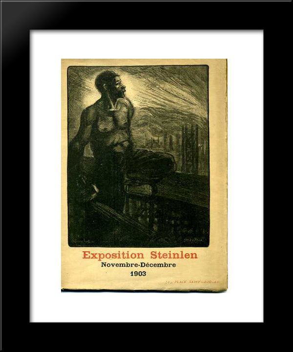 Catalogue De L'Exposition D'Ouvrages Peints 20x24 Black Modern Wood Framed Art Print Poster by Steinlen, Theophile