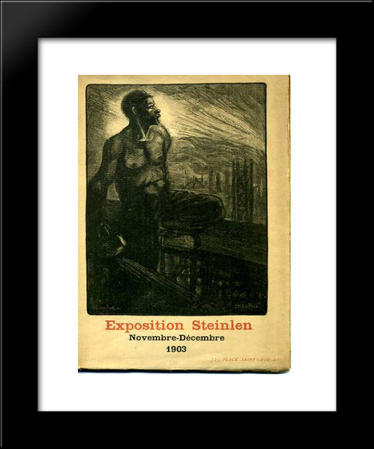 Catalogue De L'Exposition D'Ouvrages Peints 20x24 Black Modern Wood Framed Art Print Poster by Steinlen, Theophile