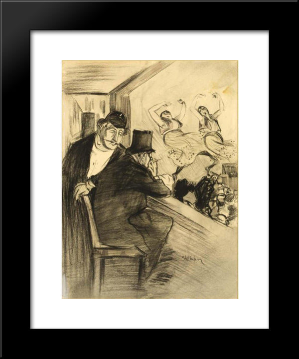 Ces Dames Lafforest Original Drawing 20x24 Black Modern Wood Framed Art Print Poster by Steinlen, Theophile