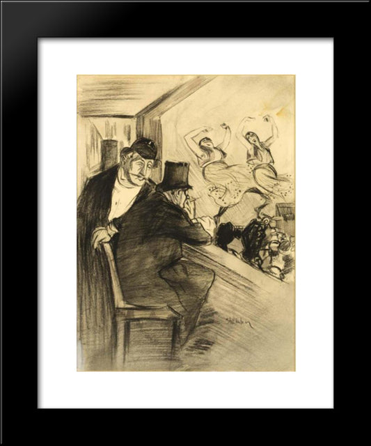 Ces Dames Lafforest Original Drawing 20x24 Black Modern Wood Framed Art Print Poster by Steinlen, Theophile