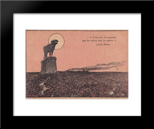 C'Est Avec Les Pauvres 20x24 Black Modern Wood Framed Art Print Poster by Steinlen, Theophile