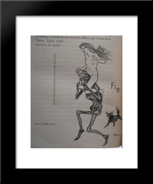 Champsaur - Lulu- Roman Clownesque 20x24 Black Modern Wood Framed Art Print Poster by Steinlen, Theophile