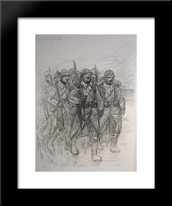 Chanson De Route 20x24 Black Modern Wood Framed Art Print Poster by Steinlen, Theophile