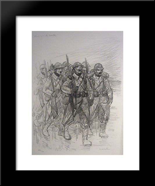 Chanson De Route 20x24 Black Modern Wood Framed Art Print Poster by Steinlen, Theophile