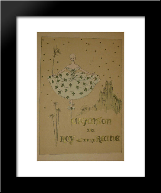 Chanson Du Roy Et De La Reine 20x24 Black Modern Wood Framed Art Print Poster by Steinlen, Theophile