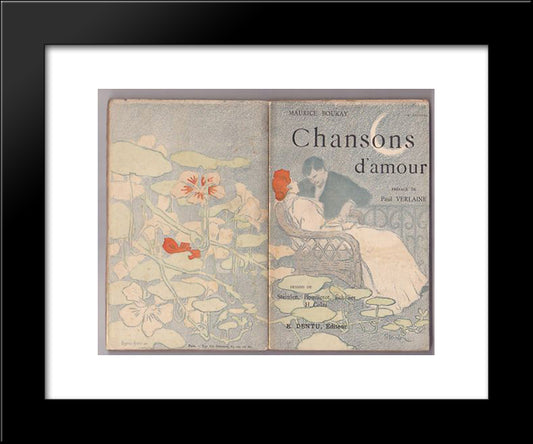 Chansons D'Amour 20x24 Black Modern Wood Framed Art Print Poster by Steinlen, Theophile