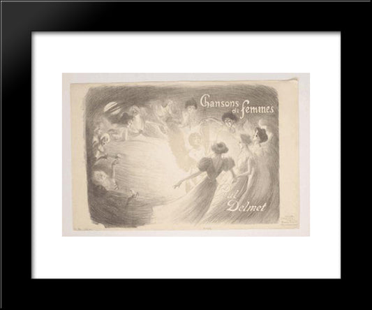 Chansons De Femmes 20x24 Black Modern Wood Framed Art Print Poster by Steinlen, Theophile