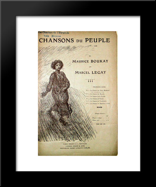 Chansons Du Peuple 20x24 Black Modern Wood Framed Art Print Poster by Steinlen, Theophile