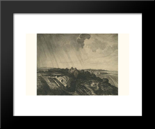 Chemin Creux Courdimanche 20x24 Black Modern Wood Framed Art Print Poster by Steinlen, Theophile