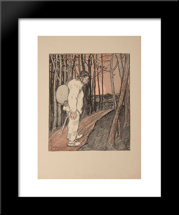 Chemineau 20x24 Black Modern Wood Framed Art Print Poster by Steinlen, Theophile