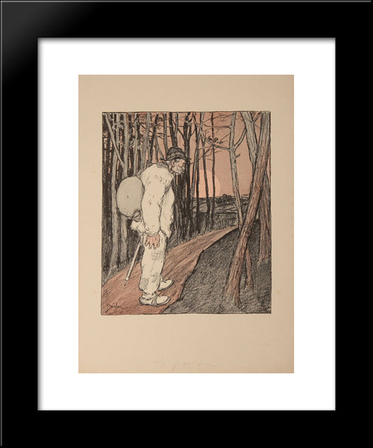 Chemineau 20x24 Black Modern Wood Framed Art Print Poster by Steinlen, Theophile