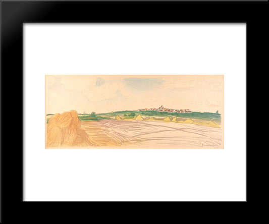 Color Litho Landscape 20x24 Black Modern Wood Framed Art Print Poster by Steinlen, Theophile