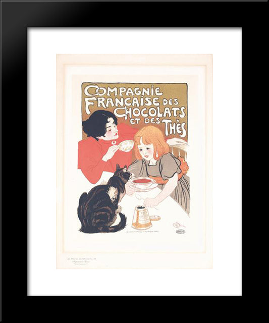 Compagne Francaise Des Chocolats Maitres De L'Affiche 20x24 Black Modern Wood Framed Art Print Poster by Steinlen, Theophile