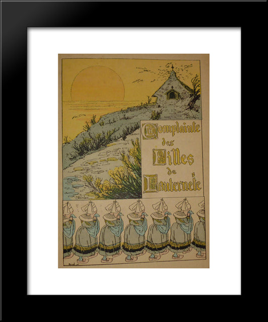 Complainte Des Filles De Lanternette 20x24 Black Modern Wood Framed Art Print Poster by Steinlen, Theophile