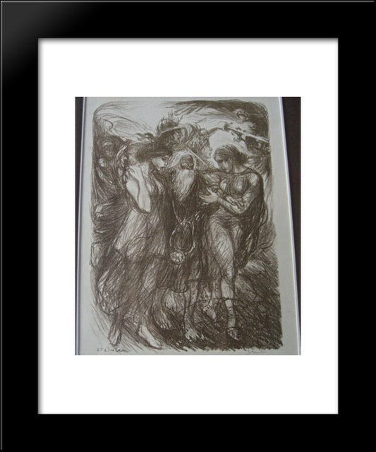 Concert Du Conservatoire 20x24 Black Modern Wood Framed Art Print Poster by Steinlen, Theophile