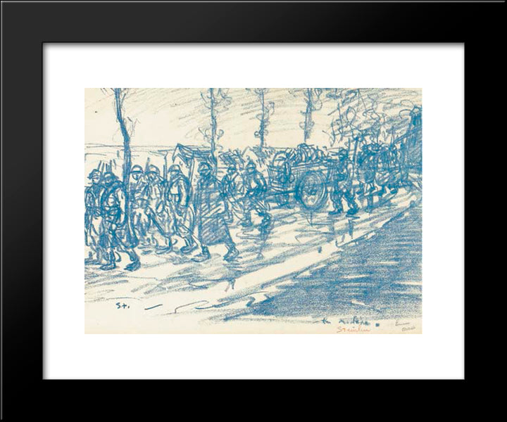 Convoy 20x24 Black Modern Wood Framed Art Print Poster by Steinlen, Theophile