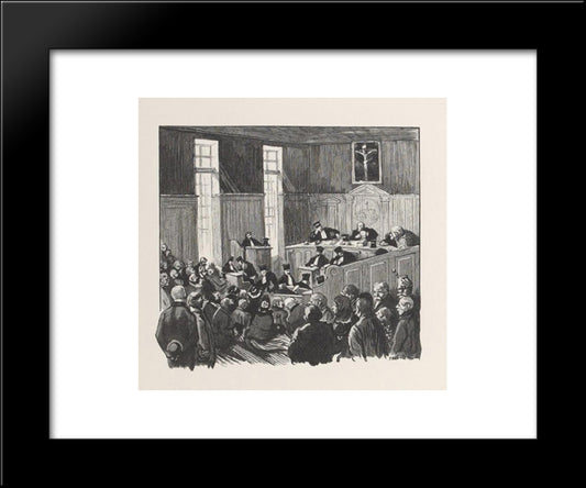 Crainquebille 20x24 Black Modern Wood Framed Art Print Poster by Steinlen, Theophile