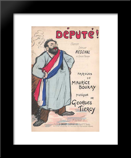 Depute 20x24 Black Modern Wood Framed Art Print Poster by Steinlen, Theophile