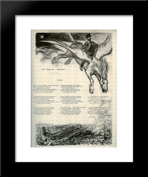 Diner Du Bon Bock 20x24 Black Modern Wood Framed Art Print Poster by Steinlen, Theophile
