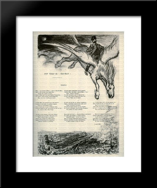 Diner Du Bon Bock 20x24 Black Modern Wood Framed Art Print Poster by Steinlen, Theophile