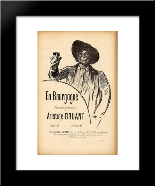 En Bourgogne 20x24 Black Modern Wood Framed Art Print Poster by Steinlen, Theophile