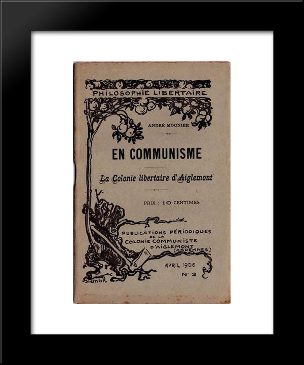 En Communisme 20x24 Black Modern Wood Framed Art Print Poster by Steinlen, Theophile