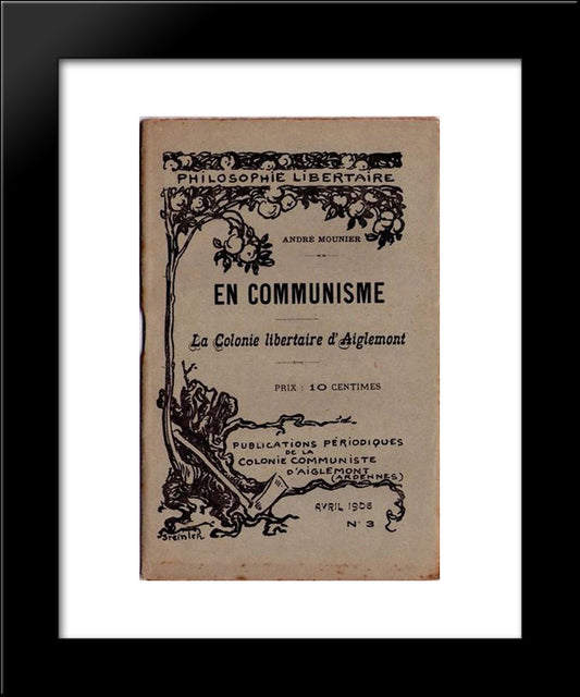 En Communisme 20x24 Black Modern Wood Framed Art Print Poster by Steinlen, Theophile