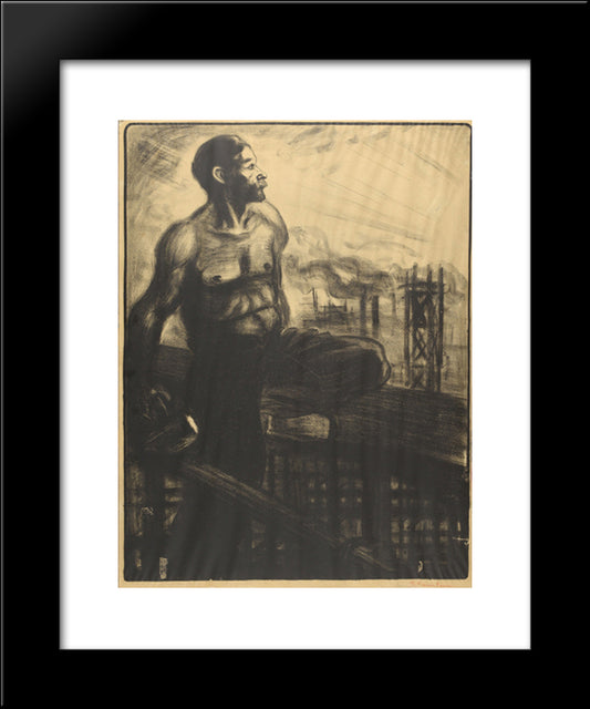 Exposition De Peintures - Dessins Et Gravures 20x24 Black Modern Wood Framed Art Print Poster by Steinlen, Theophile