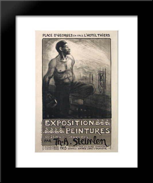 Exposition De Peintures- Dessins Et Gravures -1903- -C 510-6109 20x24 Black Modern Wood Framed Art Print Poster by Steinlen, Theophile
