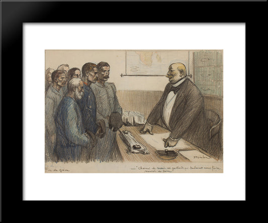 Fin De Greve 20x24 Black Modern Wood Framed Art Print Poster by Steinlen, Theophile
